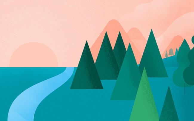 Обои картинки фото векторная графика, природа, дорога