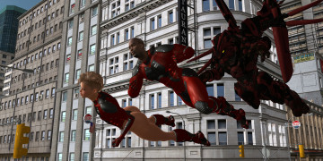 Картинка 3д+графика фантазия+ fantasy полет мужчина фон взгляд девушка