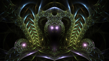 Картинка 3д+графика фракталы+ fractal цвета фон узор