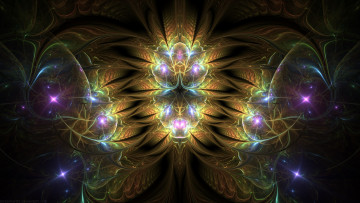 Картинка 3д+графика фракталы+ fractal цвета фон узор