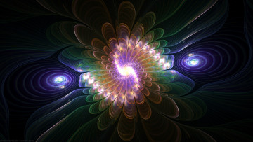 Картинка 3д+графика фракталы+ fractal цвета фон узор