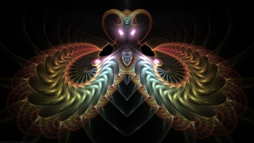 Картинка 3д+графика фракталы+ fractal цвета фон узор