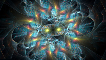 Картинка 3д+графика фракталы+ fractal цвета фон узор