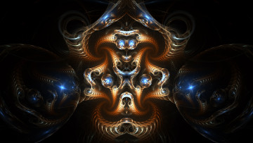 Картинка 3д+графика фракталы+ fractal цвета фон узор