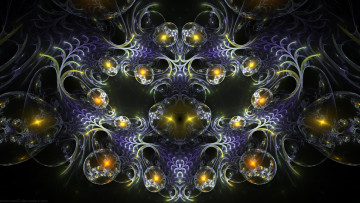 Картинка 3д+графика фракталы+ fractal цвета фон узор