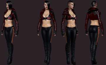 Картинка 3д+графика люди+ people девушка взгляд фон