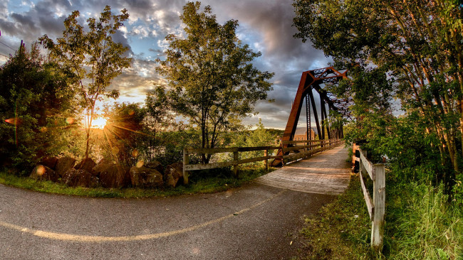 Обои картинки фото природа, дороги, рассвет