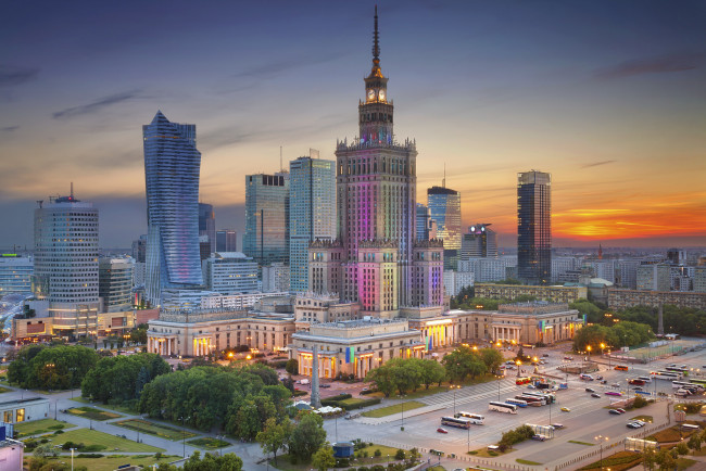 Обои картинки фото warsaw, города, варшава , польша, высотки