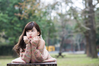 Картинка девушки -unsort+ азиатки лето лицо настроение волосы азиатка