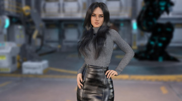 Картинка 3д+графика люди+ people фон взгляд девушка