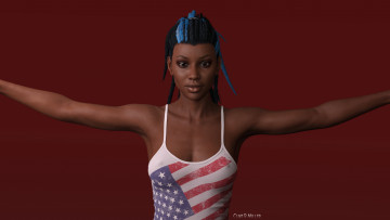 Картинка 3д+графика люди+ people девушка фон взгляд