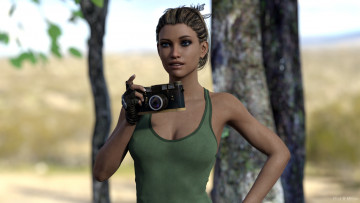 Картинка 3д+графика люди+ people фон взгляд девушка