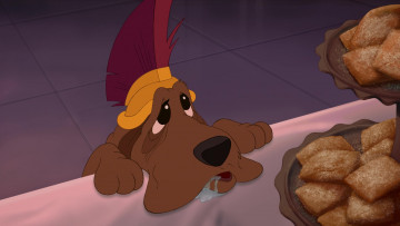 Картинка мультфильмы the+princess+and+the+frog собака слюна печенье