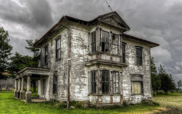 Картинка разное развалины +руины +металлолом фон дом природа