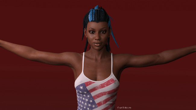 Обои картинки фото 3д графика, люди , people, девушка, фон, взгляд