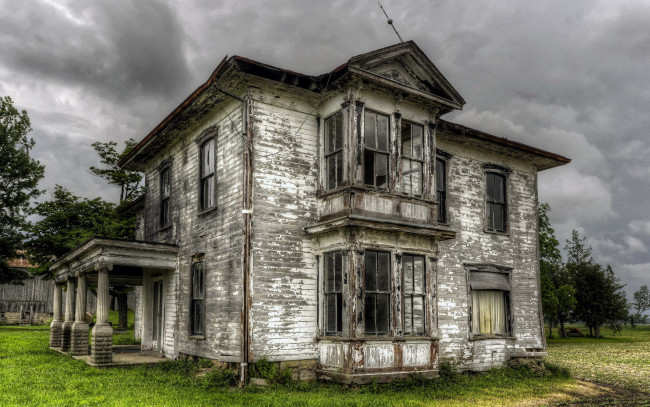 Обои картинки фото разное, развалины,  руины,  металлолом, фон, дом, природа