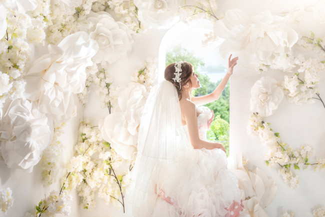 Обои картинки фото девушки, -unsort , невесты, любовь, свадьба, праздник, платье, невеста