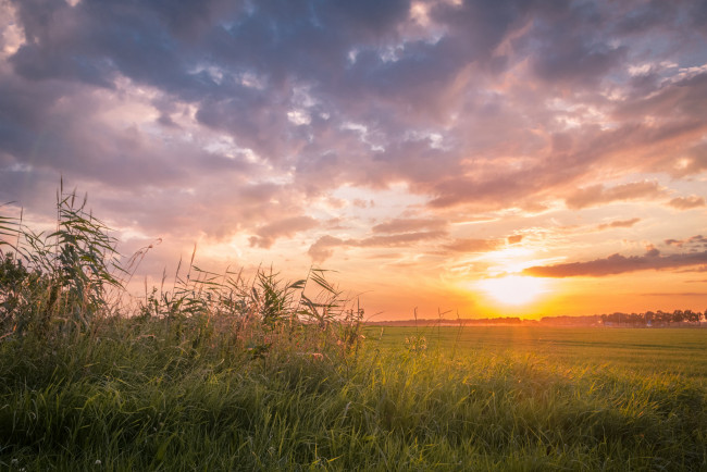 Обои картинки фото природа, восходы, закаты, простор