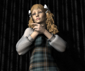 Картинка 3д+графика люди+ people фон взгляд девушка