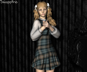 Картинка 3д+графика люди+ people фон взгляд девушка