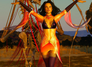 Картинка 3д+графика фантазия+ fantasy фон девушка взгляд