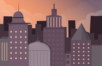 Картинка векторная+графика город+ city город дома архитектура