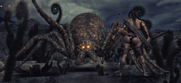 Картинка 3д+графика фантазия+ fantasy фон взгляд девушка