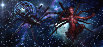 Картинка 3д+графика фантазия+ fantasy фон взгляд девушка