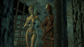 обоя 3д графика, фантазия , fantasy, взгляд, девушка, фон