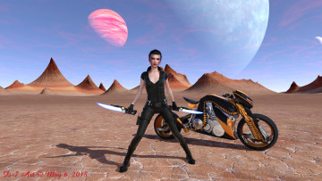 Картинка 3д+графика фантазия+ fantasy взгляд девушка фон