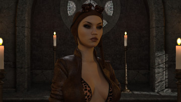 Картинка 3д+графика люди+ people девушка фон взгляд