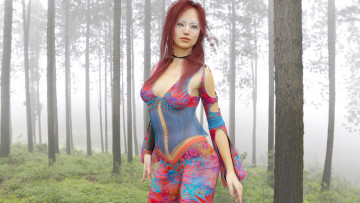 Картинка 3д+графика люди+ people фон взгляд девушка