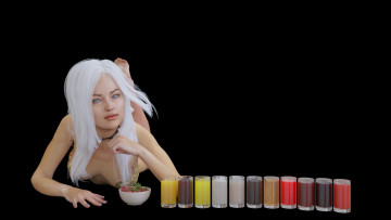 Картинка 3д+графика люди+ people фон взгляд девушка