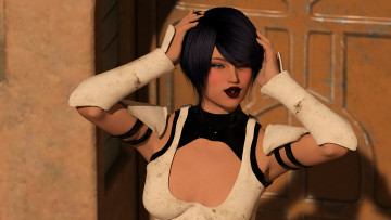 Картинка 3д+графика люди+ people взгляд девушка фон