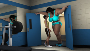 Картинка 3д+графика юмор+ humor фон взгляд девушка