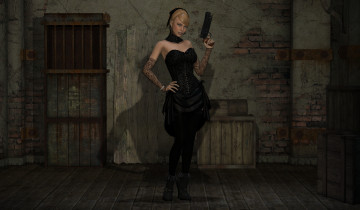 Картинка 3д+графика фантазия+ fantasy фон взгляд девушка