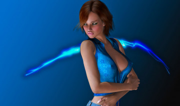 Картинка 3д+графика люди+ people фон взгляд девушка