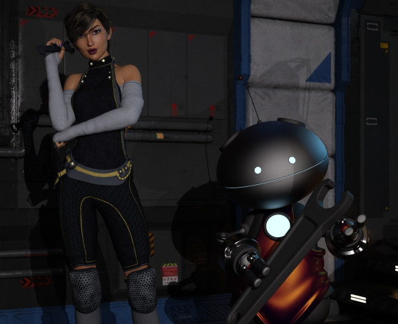 Обои картинки фото 3д графика, люди , people, фон, взгляд, девушка