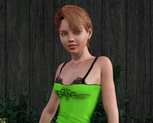 Обои картинки фото 3д графика, люди , people, фон, взгляд, девушка