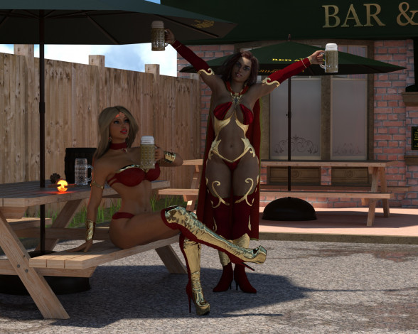 Обои картинки фото 3д графика, люди , people, фон, взгляд, девушки