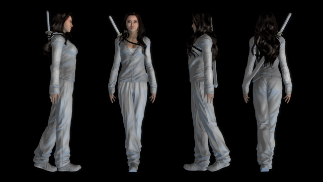 Обои картинки фото 3д графика, фантазия , fantasy, девушки, фон, взгляд