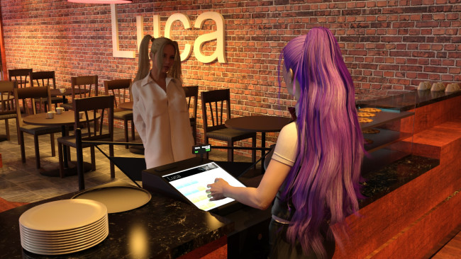 Обои картинки фото 3д графика, люди , people, девушки, фон, взгляд