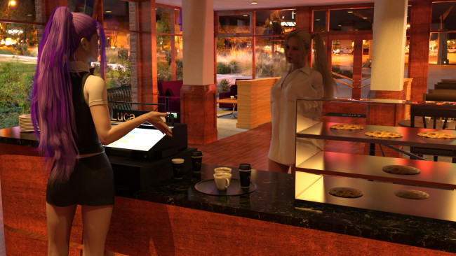 Обои картинки фото 3д графика, люди , people, фон, взгляд, девушки