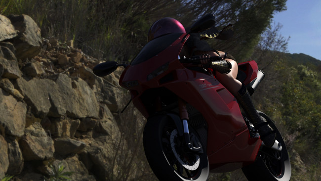 Обои картинки фото 3д графика, люди-авто, мото , people- car ,  moto, взгляд, девушка, фон