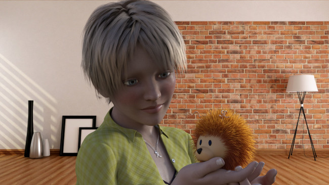 Обои картинки фото 3д графика, портрет , portraits, девушка, фон, взгляд