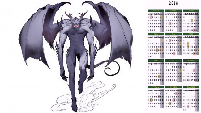 Обои картинки фото календари, фэнтези, существо, крылья