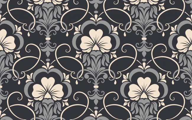 Обои картинки фото векторная графика, цветы , flowers, damask, seamless, цветы, фон, узор, vector, texture, текстура, pattern, background