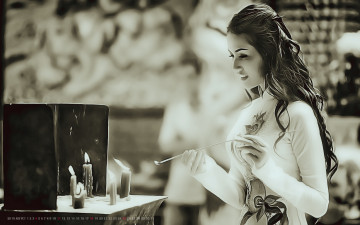 Картинка календари компьютерный+дизайн 2019 calendar женщина девушка профиль свеча азиатка