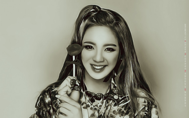 Обои картинки фото календари, компьютерный дизайн, calendar, 2019, макияж, украшение, девушка, улыбка, женщина