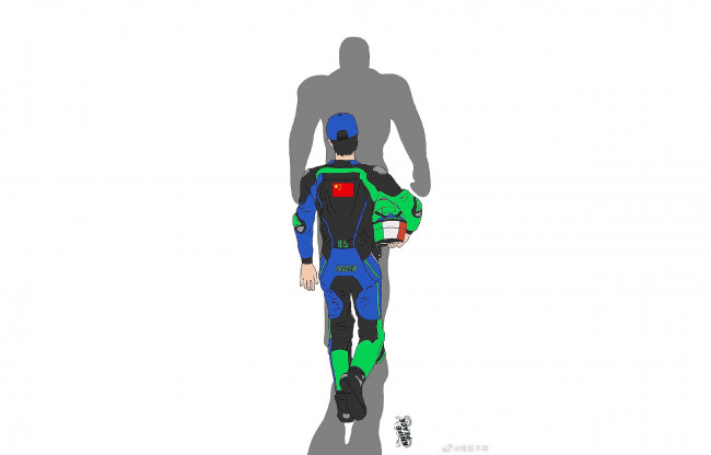 Обои картинки фото рисованное, люди, ван, ибо, тень, комбинезон, шлем